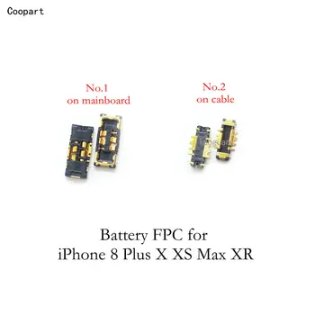 10 бр./лот Coopart Вътрешна Батерия и Гъвкави Печатни платки Конектор Клип Контакт замяна за iPhone Plus 8 X XS Max XR на платка/за кабел