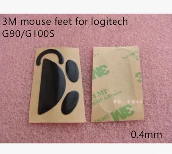 1 комплект оригинални 3 м крачета за мишка, кънки за мишка Logitech G100 G100S G90 FTPE материал 0,4 мм/0.6 mm