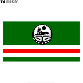 Tri Mishki WCS777 20*10,6 см Флаг на Чеченска Република Ичкерия автомобили стикер цветни Стикери Аксесоари за мотоциклети Етикети