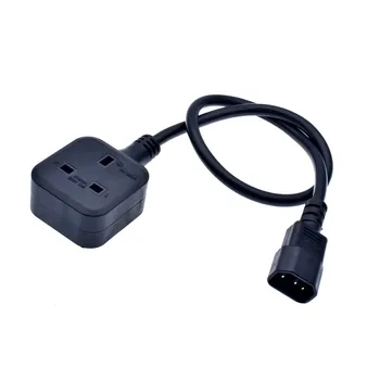 Кабел адаптер за Великобритания 0,3 м/06 м, с щепсел IEC C14 до 3-контакт с контакт Великобритания, кабел адаптер за UPS PDU, 13A, 1 бр*
