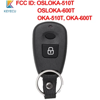 KEYECU Дистанционно Ключодържател 2 бутона 433 Mhz за Hyundai Santa Fe Elantra Trajet FCC ID: OSLOKA-510T, OSLOKA-600T, OKA-510T, OKA-600T