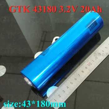 GTK високо качество на Цилиндрични Lifepo4 43180 3.2 В 20Ah 3C Литиеви елементи за опаковане на diy 12 В 20ah power storage + безплатна доставка