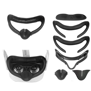 Мека Кожена Маска за Очила, чанта за Носене за защита от пот, VR Каска, Маска за Очи, Тампон за Oculus quest 2, Скоба за лична интерфейс