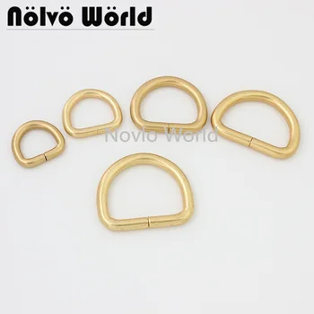 10-50 броя 6 размер 13-16-19-26-32-38 мм Атласное златното D-образен пръстен, не сварное Желязо D-образен пръстен, метални аксесоари за чанти