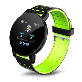 119 Плюс Bluetooth Смарт Часовник Водоустойчив IP67 Смарт Гривна Уреди За Измерване на Кръвното Налягане Спорт Тракер За Мъже/За Жени Smartwatch За IOS и Android
