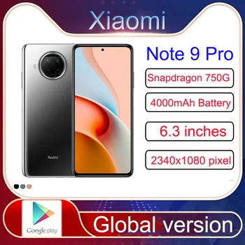 Смартфон Xiaomi Redmi Note 9 Pro 5G NFC Snapdragon 750 Г Восьмиядерный 108 Mp Четырехъядерная Помещение 4820 ма мобилен телефон Горещи Продажба