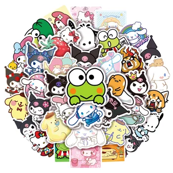 10/30/50 бр Kawaii My Melody Kuromi Hello Kitty Sanrio Стикери за Деца Момичета направи си САМ Лаптоп Дневник Китара Сладки Етикети Етикети Играчки
