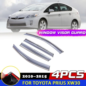 Стъкла Козирка за Toyota Prius XW30 2010 ~ 2015 Дим Дефлектор за Охрана, Покривала за Защита от Слънце и Дъжд Аксесоари за Вежди 2011 2012 2013 2014