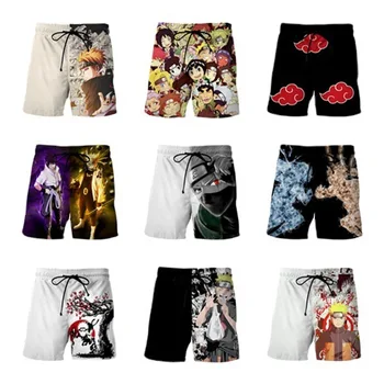 Аниме Cosplay Нинджа Мъжки Летни Модни Маркови къси Панталони с Къс Ръкав Тениска с Анимационни Герои Cosplay son Goku Пясъчен Плаж Вечер