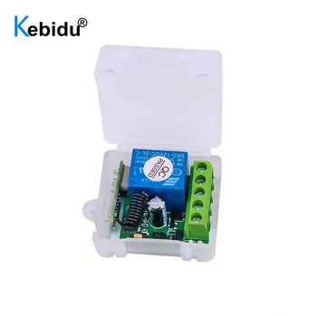 kebidumei 433 Mhz Дистанционно на Ключа DC 12 В 1CH Реле RF 433 Mhz Модул Приемник За Обучение на Кода на Предавателя за Дистанционно