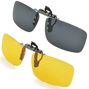 Директна доставка, Сгъваеми Едро Слънчеви Очила с Клипсами, Унисекс, Поляризирани Лещи без рамки