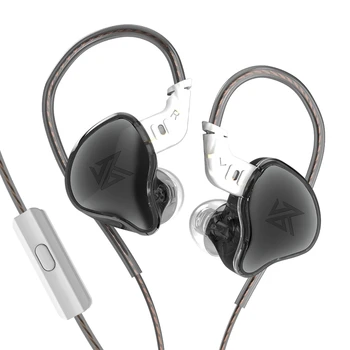 Универсални слушалки с кабел KZ EDC, спортни слушалки в ушите, Кабели с защита от ликвидация, Съвместими с устройства с порт 3.5 мм, Сервизна Част