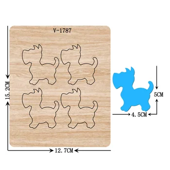 Нови дървени печати за кучета, режещи печати за scrapbooking Различни размери V-1787