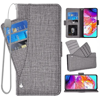 Кожен Калъф-Книжка С Магнитна Закопчалка-портфейл За Samsung Galaxy S22 Ultra S21 FE 5G S 22 Plus, устойчив на удари за употреба За Карти, Пълно Покритие на Телефона