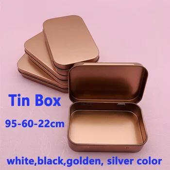 20 бр/лот, е мини-лидице кутия с панти, малки, черни, бели, златни метални кутии, правоъгълник, подарък за коледа, грим, ювелирн...