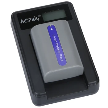 AOPULY 1 х FP50 NP-FP50 FP51 Батерия + LCD дисплей USB Зарядно Устройство за SONY DCR-DVD105 DVD405 DVD605 DCR-HC21 DCR-HC26 DCR-30 DCR-HC28 PM094