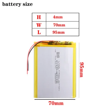 3,7 5000 mah (полимерна литиево-йонна батерия) Литиево-йонна батерия за таблети 7 инча MP3 MP4 407095 замени 357095