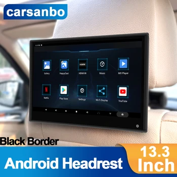Carsanbo 13,3 Инча Android облегалката за глава на Автомобилния Дисплей, резервни Части 4K MP5 Монитори 1080P Видео, WIFI, Bluetooth, HDMI, Airplay Таблет Мултимедия