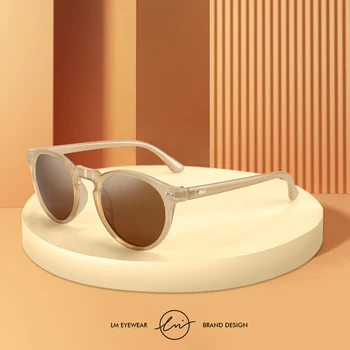 LM Класически Реколта Кръгли Поляризирани Очила Дамски Слънчеви Очила За Мъже За Управление на Универсален Нюанси Стил UV400 Люнета De Soleil