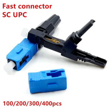 SC UPC Бърз Конектор sc Fiber оптика upc студен съединител син fibra FTTH однорежимный SC бърз конектор SC UPC адаптер