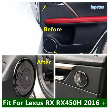 Аксесоари за автомобили Врата Аудио Говорител на Кутията на Високоговорителя Покритие От Неръждаема Стомана, Подходящ За Lexus RX RX450h 2016 2017 2018 2019 2020 2021