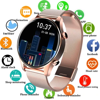 Умни часовници Мъжки Дамски Умен часовник 2021 сърдечната Честота кръвно налягане Bluetooth Предизвикателство Потребителски dial-добре, отколкото за Samsung Galaxy Watch4
