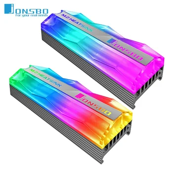 Jonsbo M. 2-2 SSD Радиатор 5 В 3Pin ARGB M. 2 NVME NGFF Твърд диск SSD Твърд Диск Плача Охладител Охладител Жилетка Топлинни Накладки