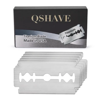Qshave Classic Сигурно бритвенное острието Директен самобръсначка с двойно острие Сигурно бритвенное нож от САЩ, 20 ножове