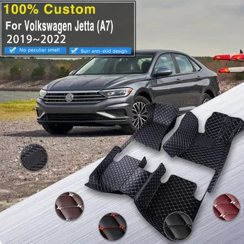 Кожени Автомобилни Стелки За VW Volkswagen Jetta, Vento A7 2019 2020 2021 2022 Водоустойчив Автомобилни Постелки Детайли на Интериора Автомобилни Аксесоари