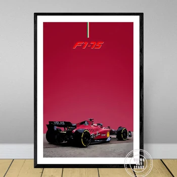 Ferraris 2022 F1-75 Състезателни Плакат Формула 1 Кола Печат Върху Платно Модерен Моторните Спортове Стенни Художествена Живопис За Всекидневна Декор
