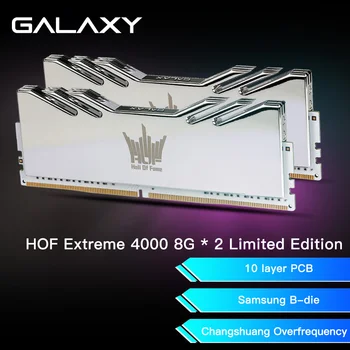 GALAXY е Новата Оперативна памет DDR4 HOF EXTREME 4000 8Gx2 16 GB RGB 4000 Mhz 1,35 В Подкрепа XMP2.0 288pin Настолна Детска Памет Овни