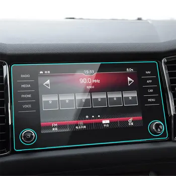 За Skoda Kodiaq Karoq 2017 2018 2019 8 Инча Протектор Екран От Закалено Стъкло на Автомобил GPS Навигационен Екран Защитно Фолио