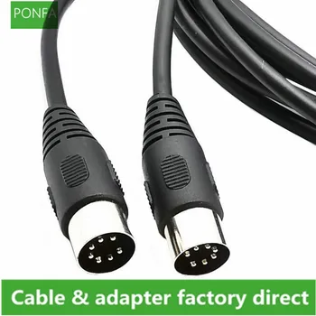 7-пинов Din Midi кабел 7-пинов DIN мъж към мъж Интерфейсния кабел на контролера, 1 м и 1,5 м и 3 м