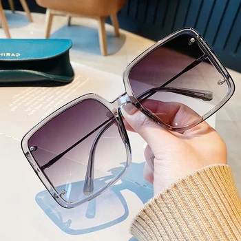 2021 Нови Дамски Слънчеви очила с Големи Рамки, Европейски и американски Модни Очила за Отслабване, Трендови Слънчеви Очила