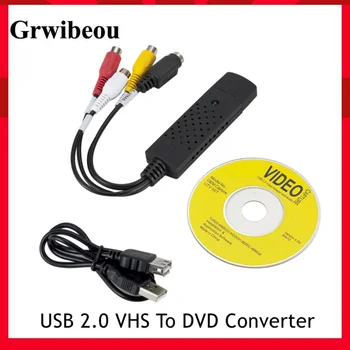 Конвертор USB 2.0 VHS на DVD Преобразува аналоговия видео в Цифров формат на Аудио Видео Запис DVD, VHS Карта Улавяне на Качествен Адаптер За PC