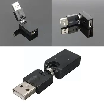 Nieuwe USB 2.0 Мъжки Naar USB Женски 360 Градуса Завъртане Горещ Адаптер Uitbreiding Hoek кабел нов K7I5