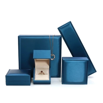 Кутия За Опаковане На Бижута, Изкуствена Кожа На Едро Пръстен, Висулка Колие Бижута Подарък Калъф За Съхранение