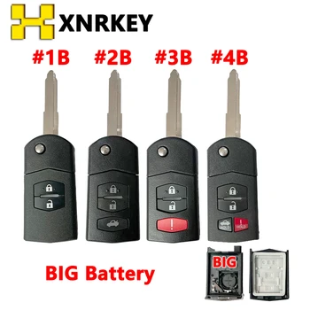 XNRKEY Флип Авто дистанционно ключ за Mazda 3 5 6 RX-8, MX-5 Miata CX-5 CX-7 И CX-9 RX-8 CX-9 Бутон 2/3/4 с нож