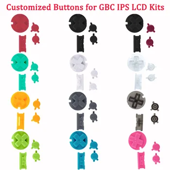 Висококачествени IPS Потребителски Бутони за корпуса на GBC под формата на Черупки на D-Pad A B Бутон за GameBoy Цветен IPS LCD екран с висока комплекти осветление