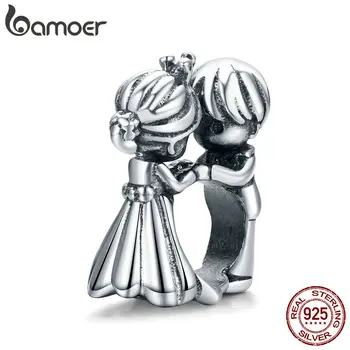 bamoer сватбени Метални Мъниста за Жени Производство на Бижута от Сребро 925 проба на сватбената любов Сребърен Чар SCC1565