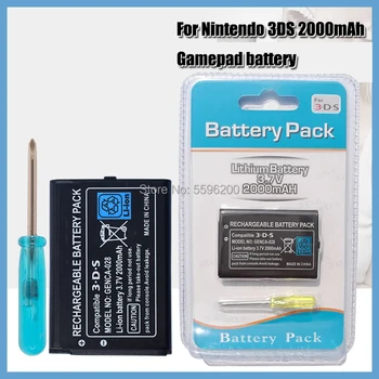 За Nintendo 3DS Батерии 2000 mah Акумулаторна Литиево-йонна Батерия за Игрова конзола Подмяна на batteria Bateria 