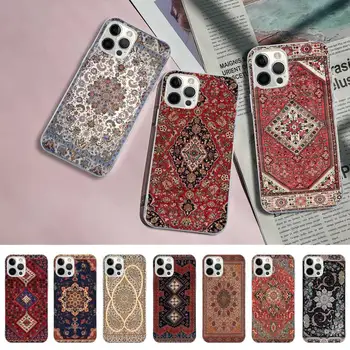 Yinuoda Персийски килим с цветя модел на Калъф за Телефон за iPhone 11 12 13 Mini Pro Max 8 7 6 6S Plus X 5 SE 2020 XR XS Калъф във формата на миди