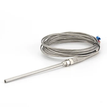 K-тип термодвойка от неръждаема стомана сонда термодвойка 100 мм на 1 м 2 м 3 м 4 м дължина на кабела, термопара 0 ~ 400C сензор за температурата