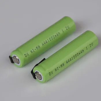 2-5 бр. Ni-Mh 1.2 ААА акумулаторна батерия 1000 mah със заваръчни раздели за електрически самобръсначки Philips, Braun, самобръсначка, четка за зъби