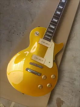 безплатна доставка твърди корона златна топ модел Стандартна китара custom shop електрическа Корпус от махагон най-доброто качество на P90 китара
