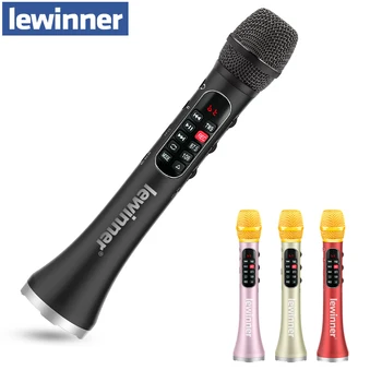Lewinner L-1098 караоке Микрофон 30 W Професионален Безжичен Микрофон Bluetooth Ръчен Преносим Високоговорител поддръжка на мобилен телефон на живо