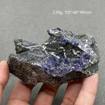 100% Натурален Многостранен tanzanite синьо-Лилаво клъстер флуорит образци на минерали Ниво на скъпоценни камъни и кристали