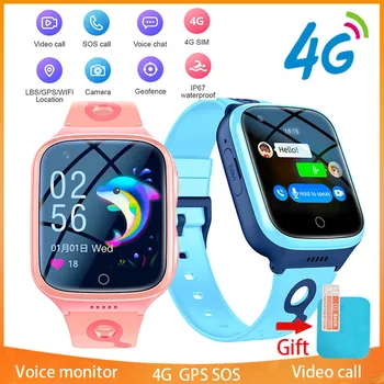 Xiaomi Mijia Детски Умен Часовник 4G GPS Тракер видео повикване Гласова Монитор Крачкомер Калкулатор Гривна 1000 mah Детски Умен Часовник