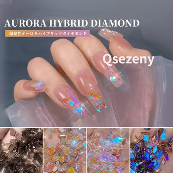 Микс Crystal AB Aurora Хибриден Кристали Диамант Дизайн на Нокти, Декорации Crystal Спад на Таблетка Стрелка Цветни Плоски Камъни 3D Скъпоценни Камъни