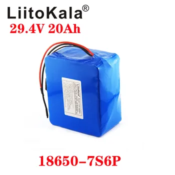 LiitoKala 29,4 В 20AH 18650 3000 mah 7S6P 24 250 W 350 W 500 W 750 W Ebike батерия електрически велосипед батерия 24 20ah литиева батерия